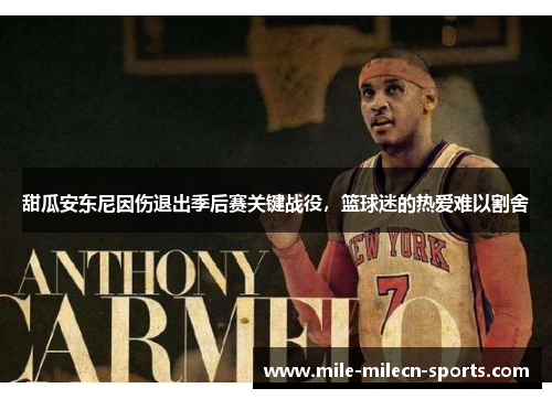 甜瓜安东尼因伤退出季后赛关键战役，篮球迷的热爱难以割舍